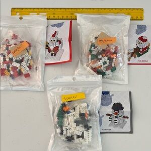 Colorful Micro-mini Building Block Sets in Xmas themes